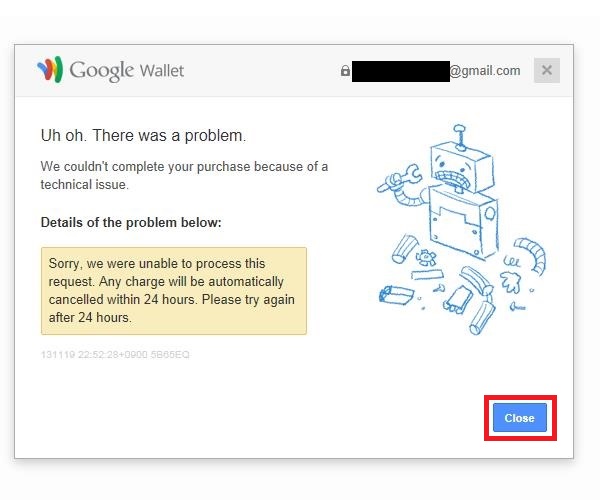 GooglePlayMusicの利用登録失敗
