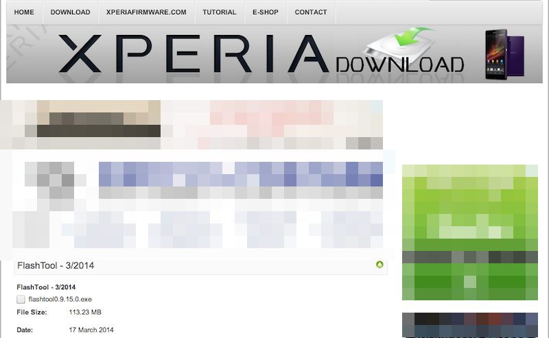 Xperia Downloadを開く