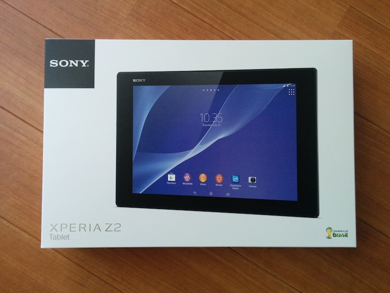Xperia Z2 Tabletの外箱