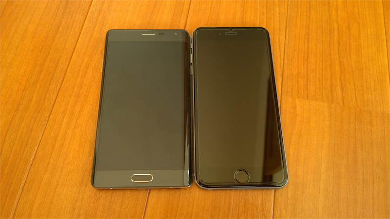 Galaxy Note Edge と iPhone6+