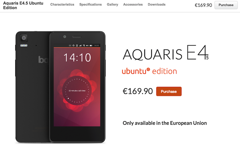 AQUARIS E4.5 Ubuntu Edition