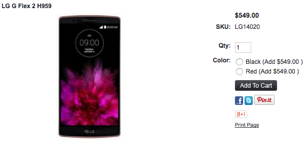 LG G Flex 2が1ShopMobileで値下げ