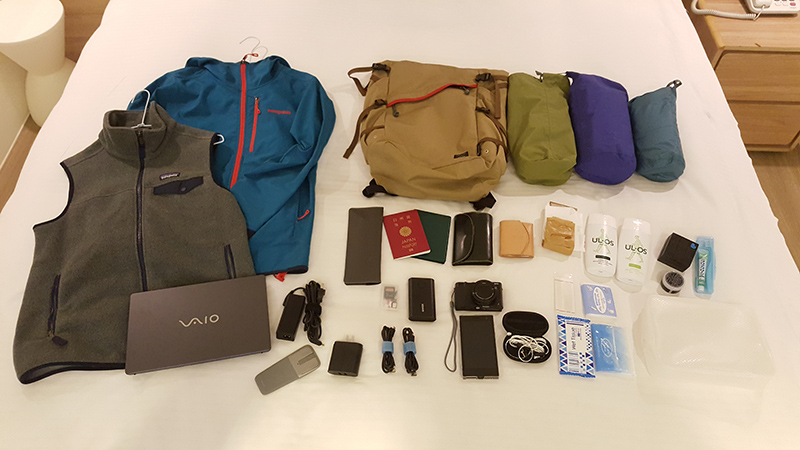 台湾旅行の荷物と宿泊先