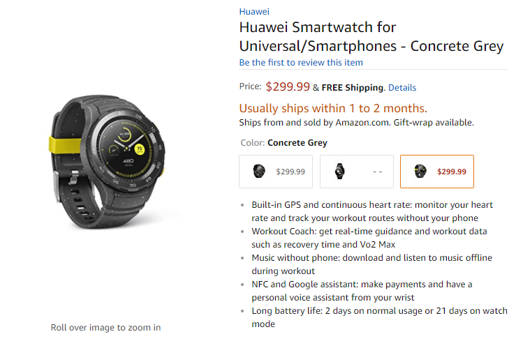 huawei watch 2 amazon uk