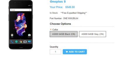 1ShopMobile.com OnePlus 5 商品ページ