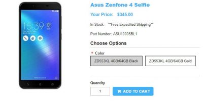 1ShopMobile.com ASUS ZenFone 4 Selfie 商品ページ