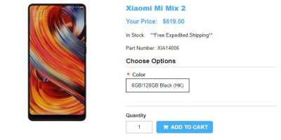 1ShopMobile.com Xiaomi Mi MIX 2 商品ページ