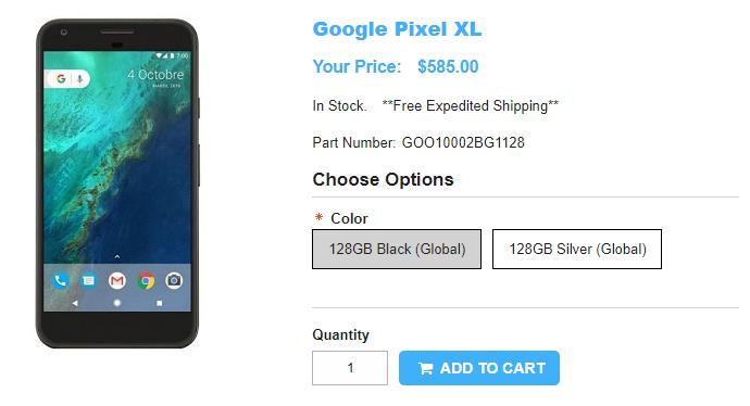 1ShopMobile.com Google Pixel XL 商品ページ