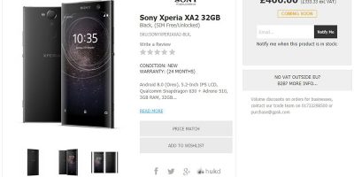 Handtec Sony Xperia XA2 商品ページ