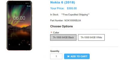 1ShopMobile.com New Nokia 6(2018) 商品ページ