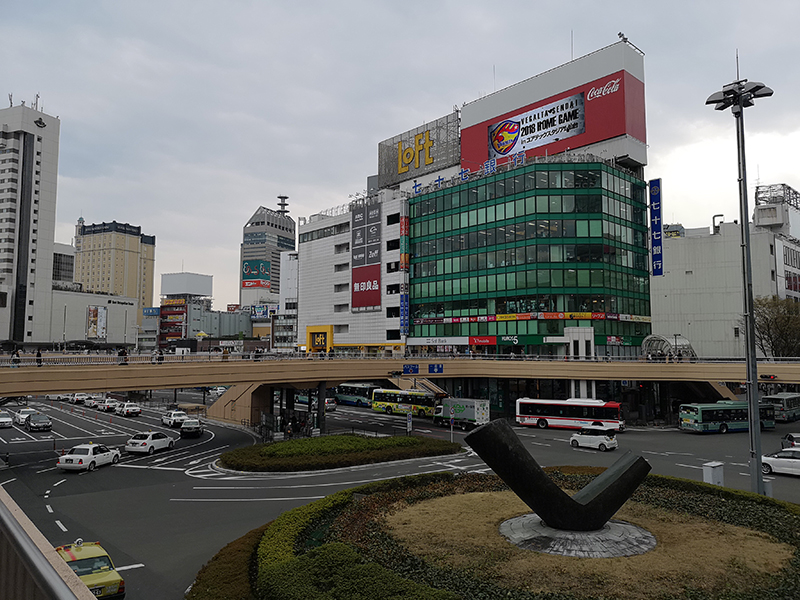 Huawei P20 Proで撮影した仙台駅西口