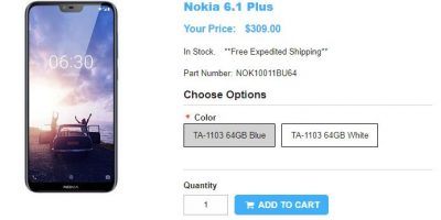 1ShopMobile.com Nokia 6.1 Plus 商品ページ