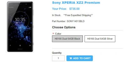 1ShopMobile.com Sony Xperia XZ2 Premium 商品ページ