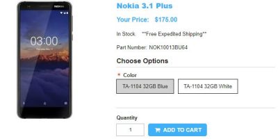 1ShopMobile.com Nokia 3.1 Plus 商品ページ