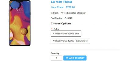 1ShopMobile.com LG V40 ThinQ 商品ページ