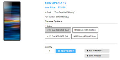 1ShopMobile.com Sony Xperia 10 商品ページ