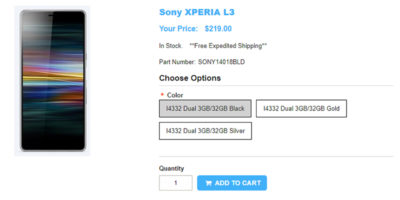 1ShopMobile.com Sony Xperia L3 商品ページ