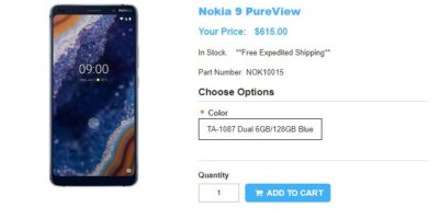 1ShopMobile.com Nokia 9 PureView 商品ページ