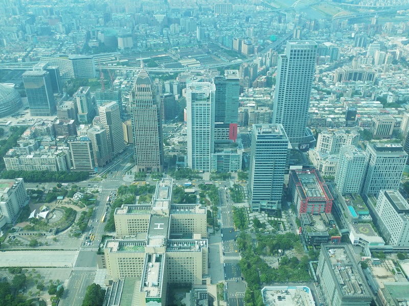 台北101の展望台からの景色