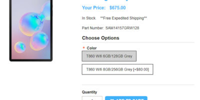 1ShopMobile.com Samsung Galaxy Tab S6 商品ページ