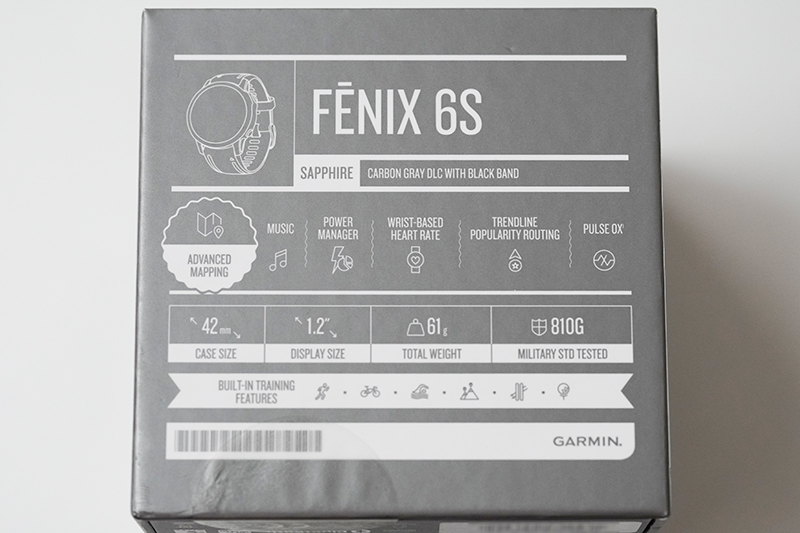 Garmin Fenix 6S（アジア版）のパッケージボックス
